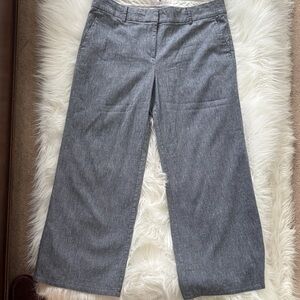 LOFT Charcoal Wide-Leg Pants